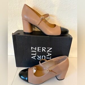 Naturalizer Women's Lovable Cap Toe Mary Jane Pump SZ 9 Wide NIB